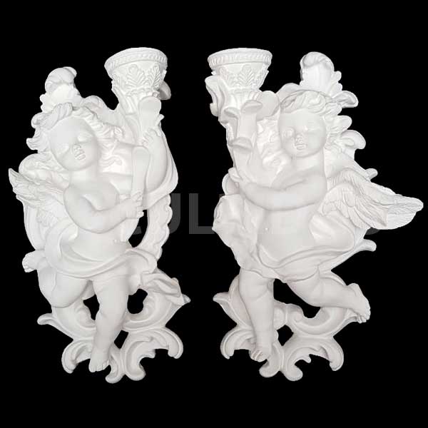 Casal Anjo Aplique - 25 Cm