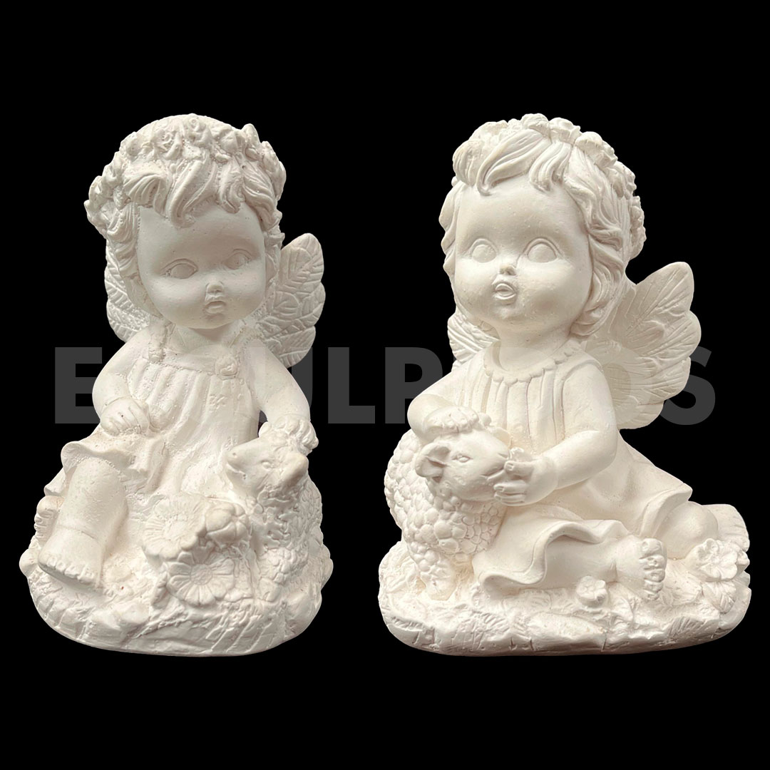 Casal Anjo Ovelha - 15 Cm