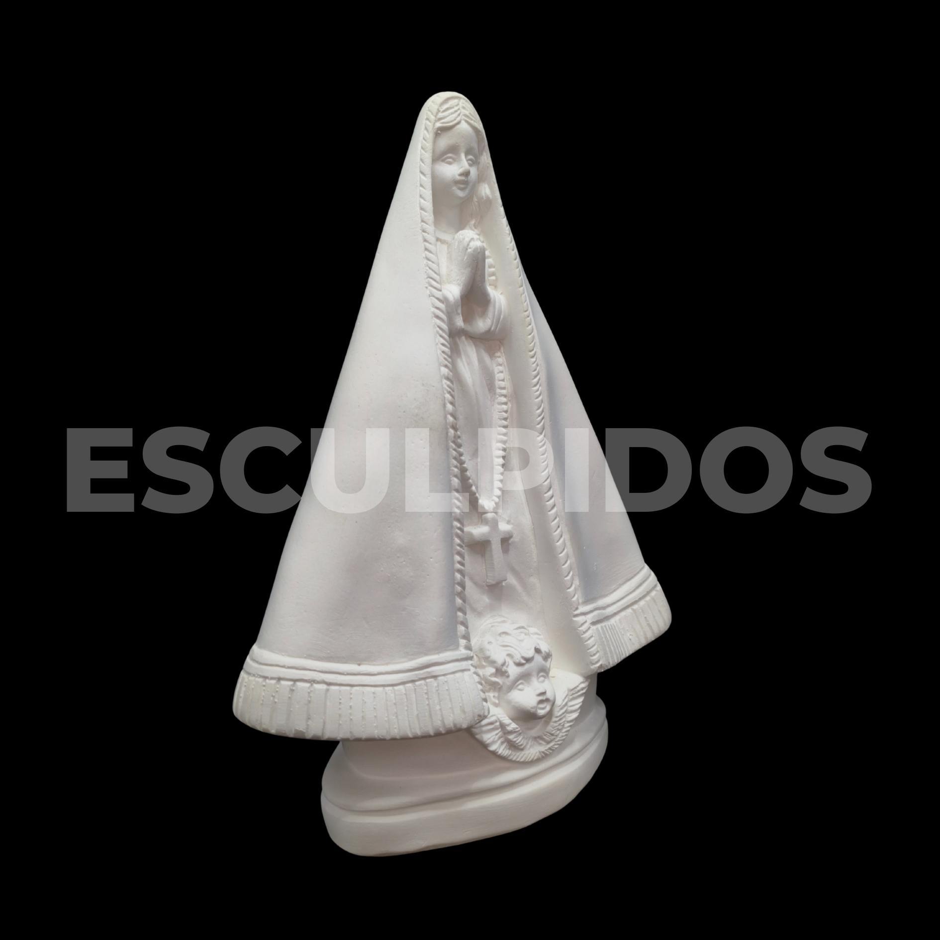 Nossa Senhora Aparecida lisa sem Coroa - 22 cm - Imagem 2