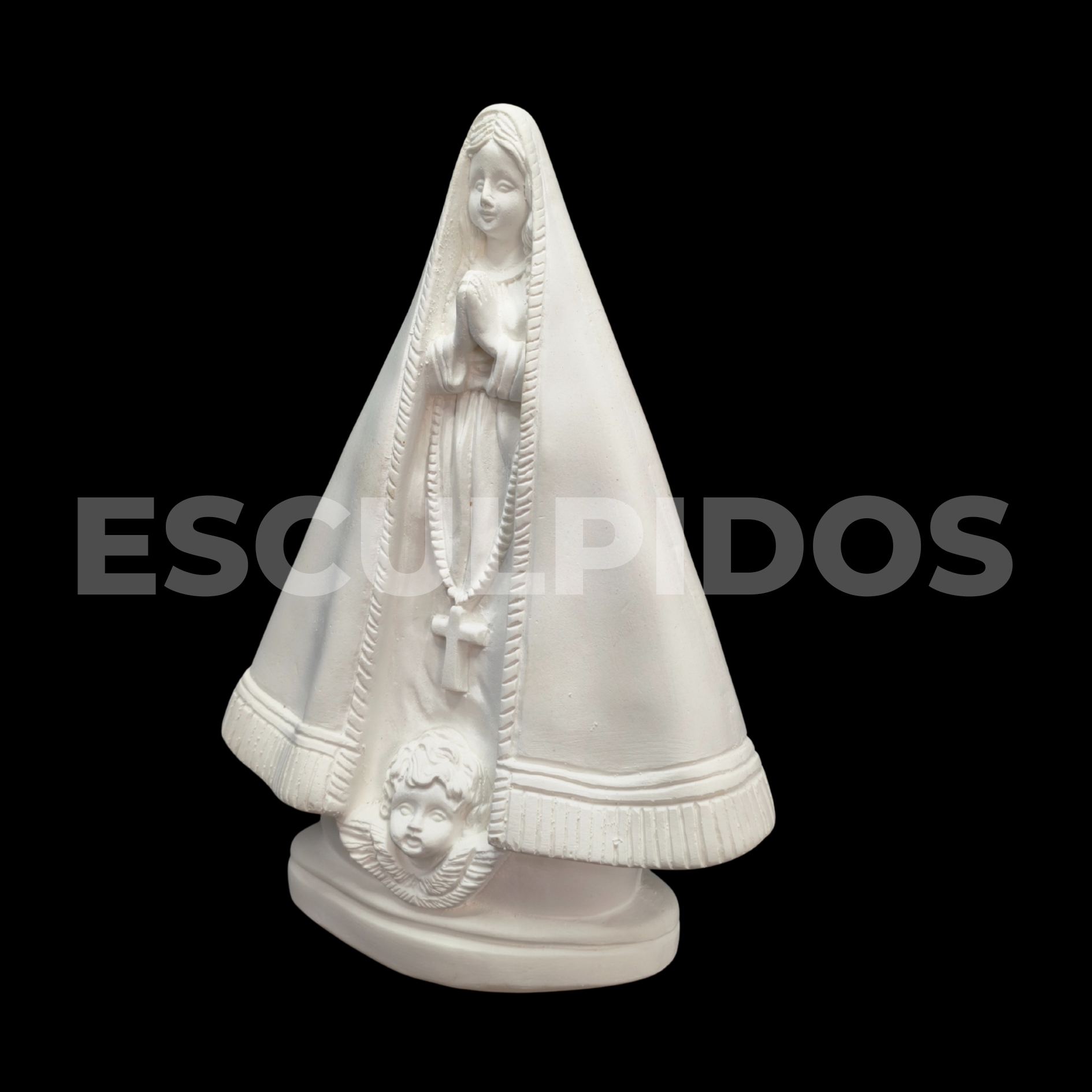 Nossa Senhora Aparecida lisa sem Coroa - 22 cm - Imagem 3