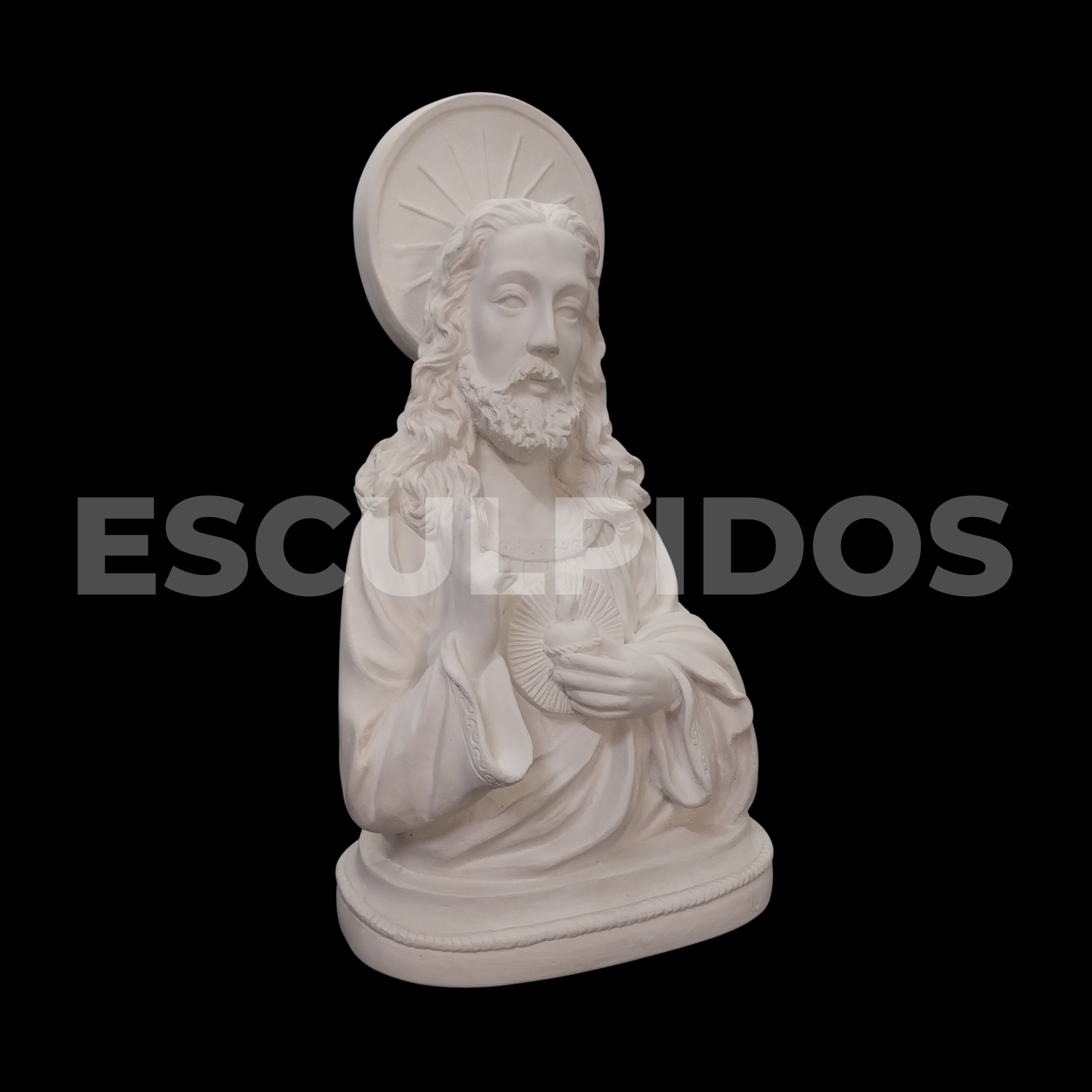 Sagrado Coraçao De Jesus Busto - 30 Cm - Imagem 2
