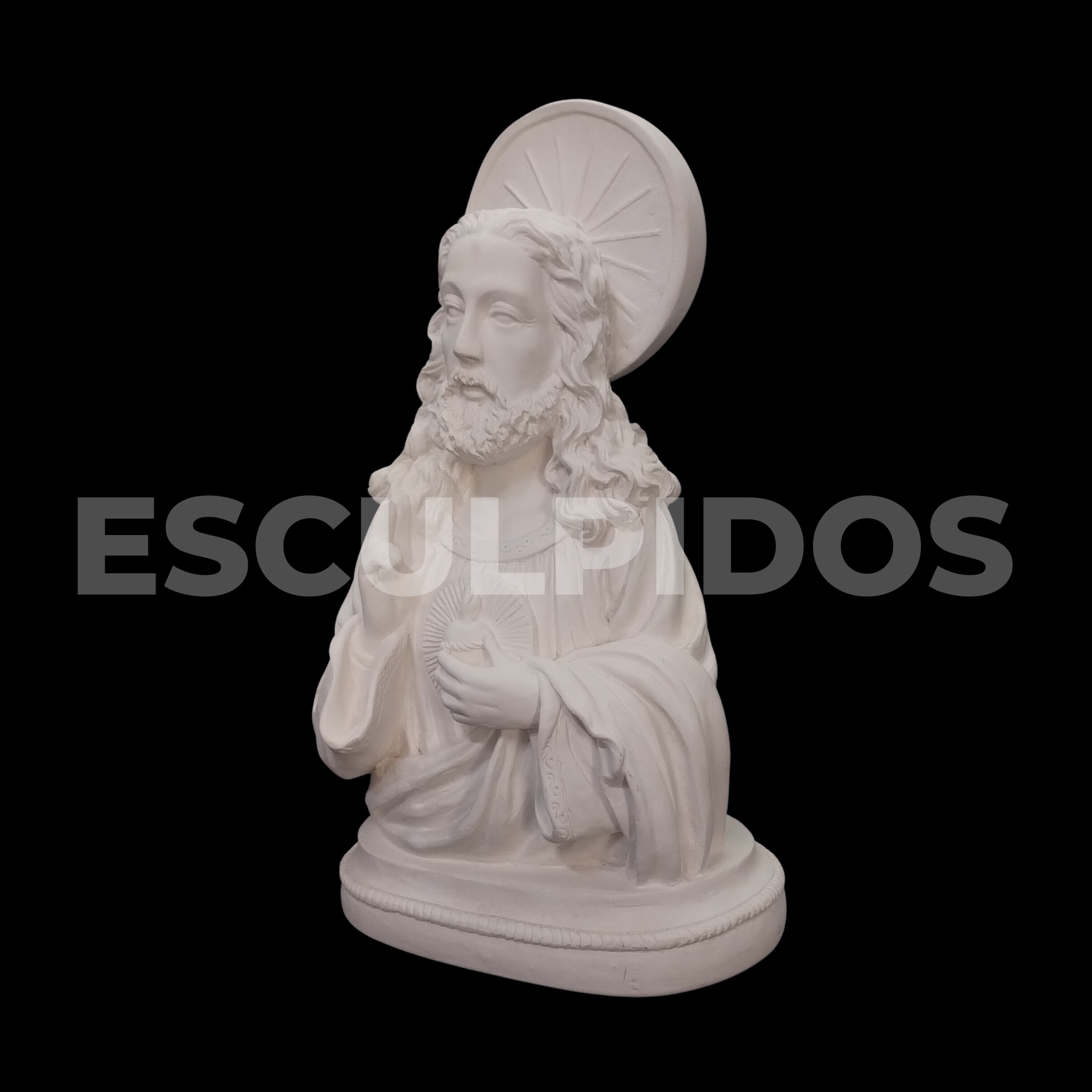 Sagrado Coraçao De Jesus Busto - 30 Cm - Imagem 3