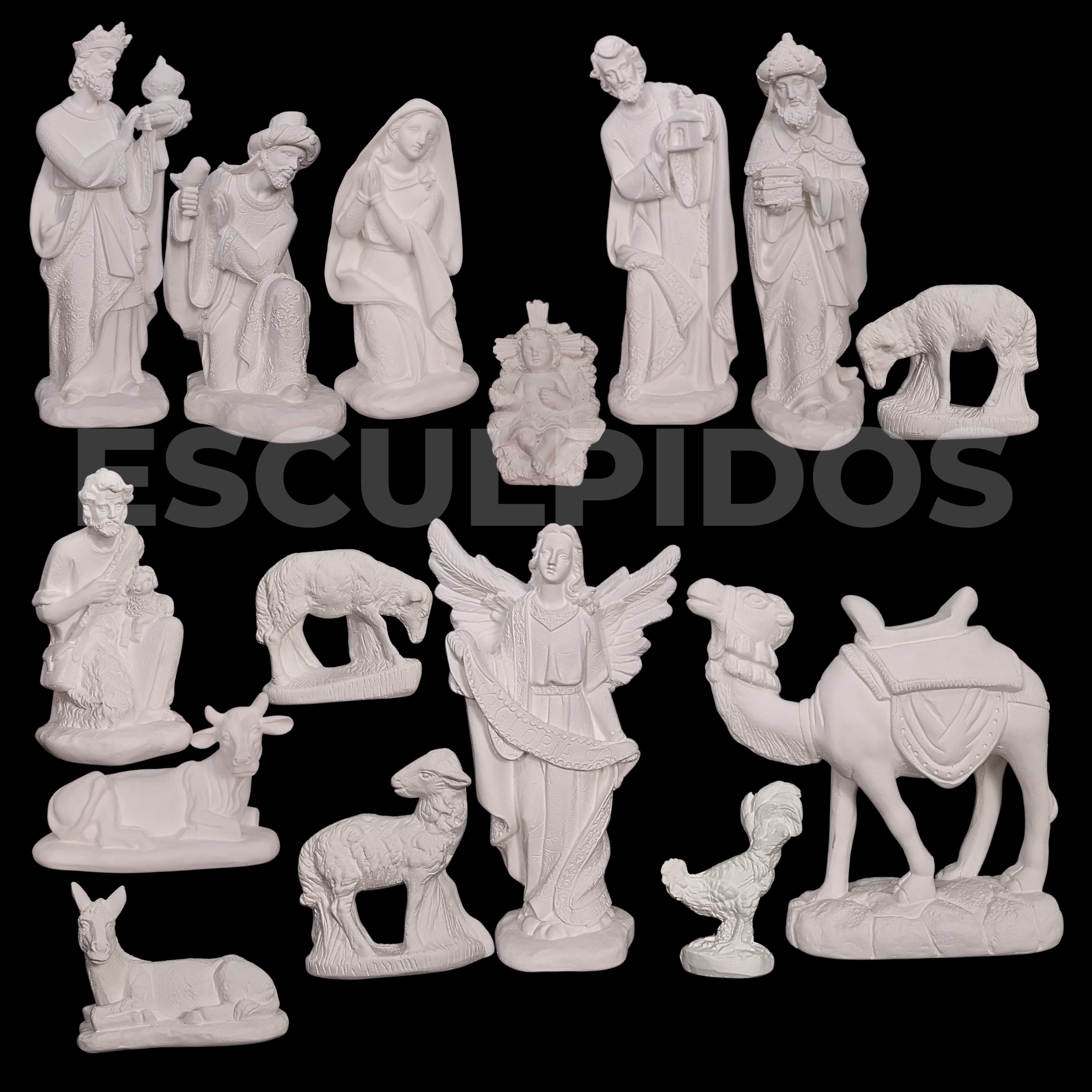 Presépio Manto Floral - 20 cm