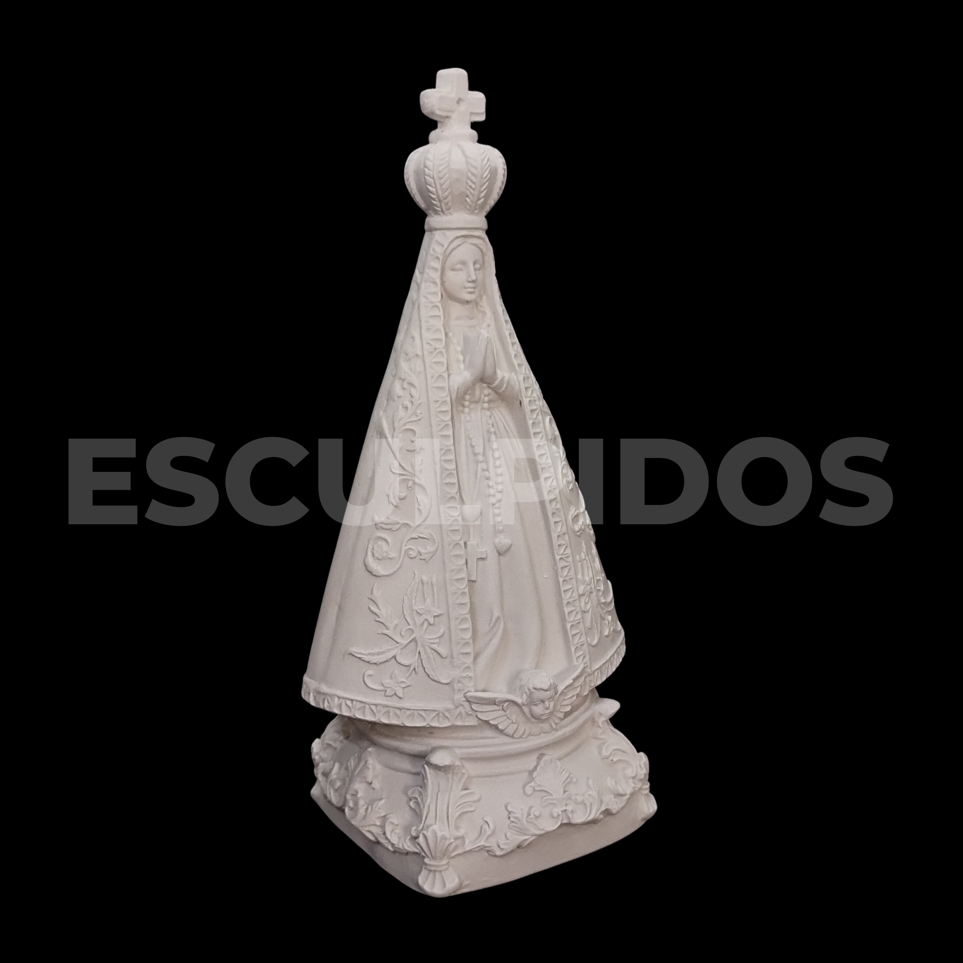 Nossa Senhora Aparecida Trabalhada - 24 Cm - Imagem 2