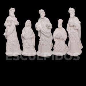 Presépio Bordado 5 peças - 17 cm