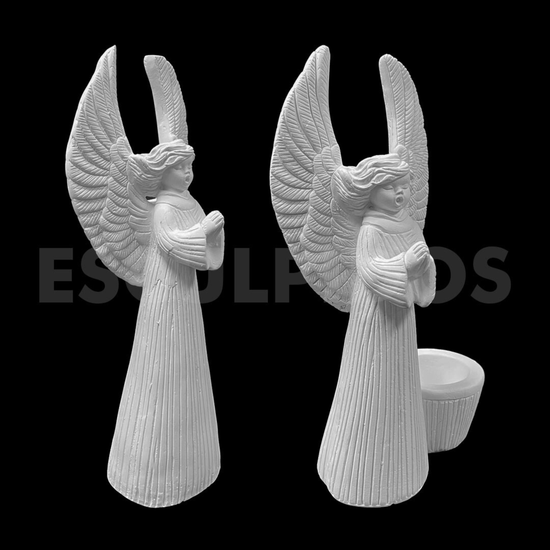 Casal Anjo Castiçal - 31 Cm - Imagem 2