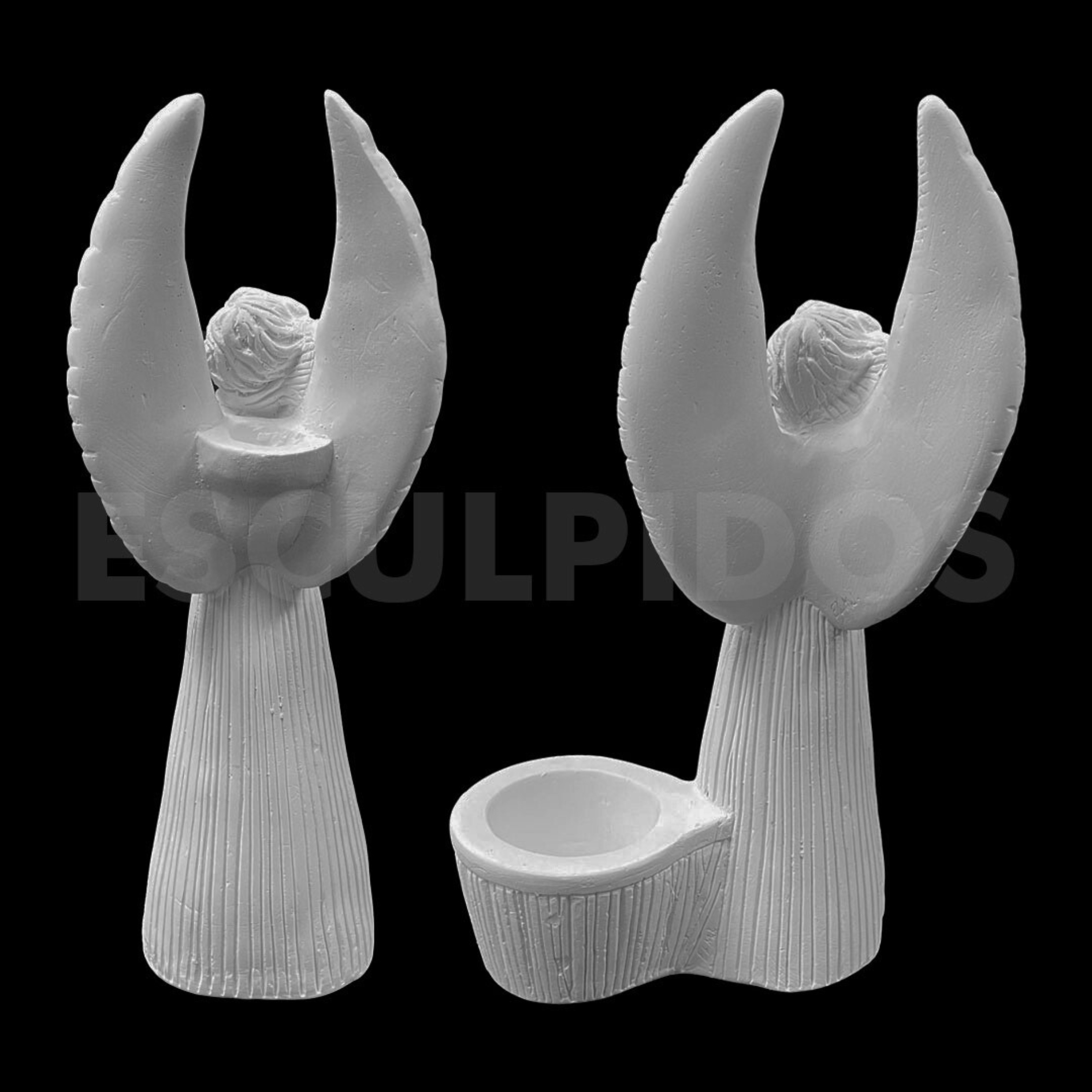 Casal Anjo Castiçal - 31 Cm - Imagem 3