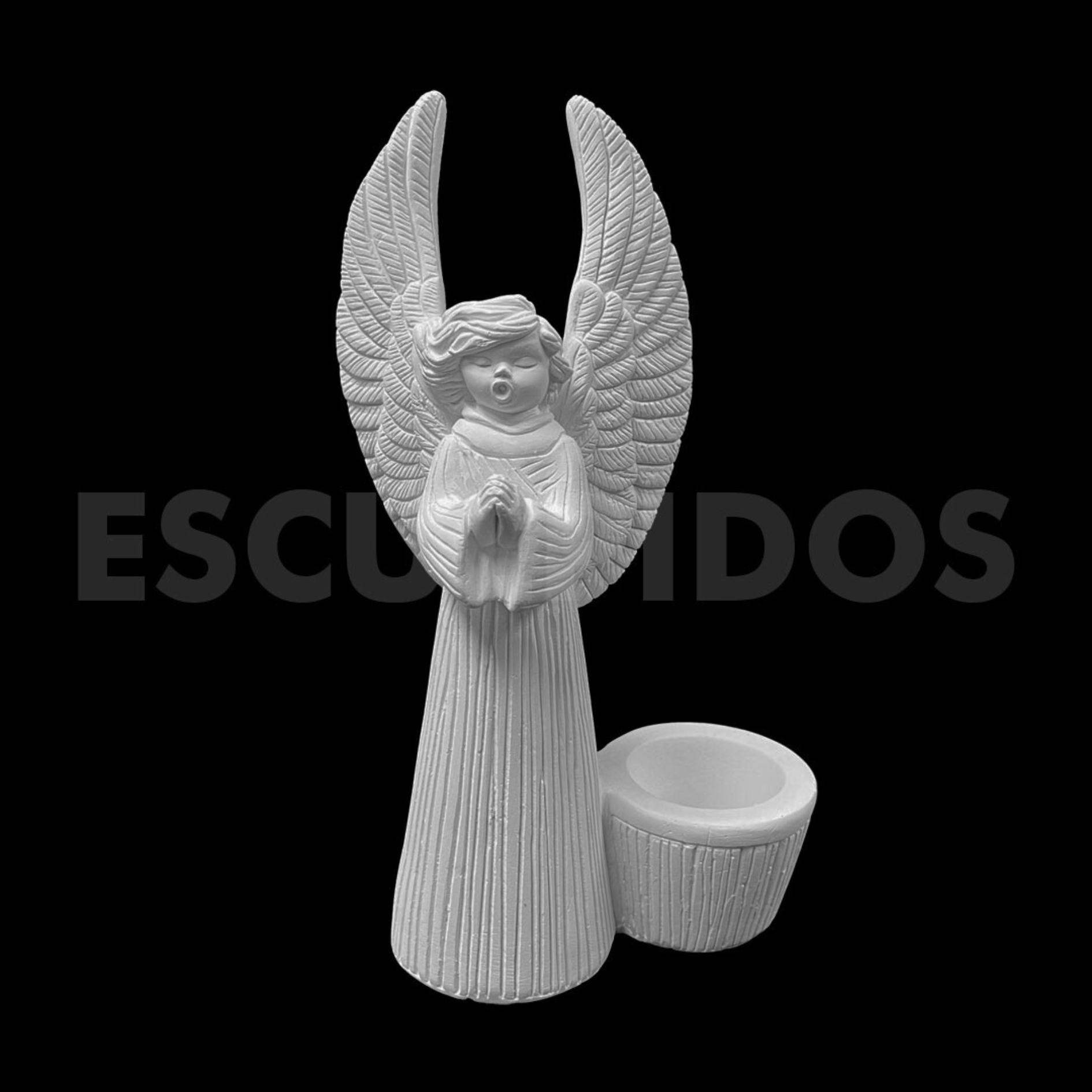 Casal Anjo Castiçal - 31 Cm - Imagem 4