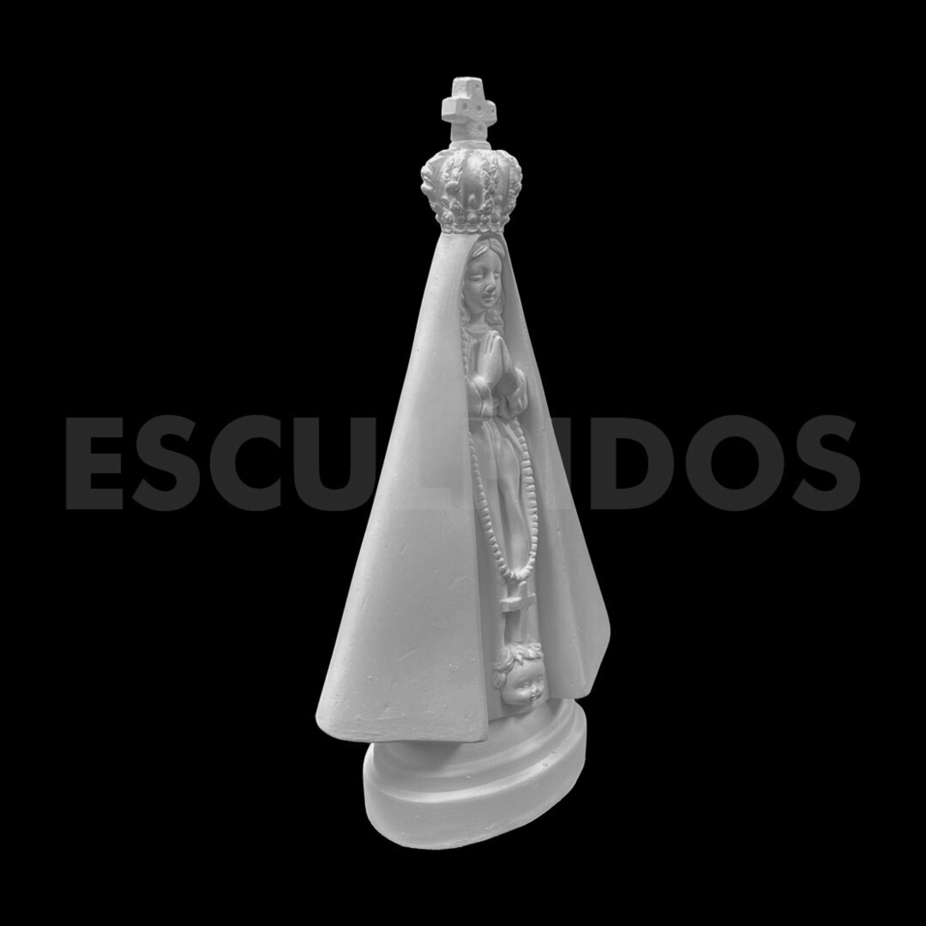 Nossa Senhora Aparecida lisa - 24 Cm - Imagem 2