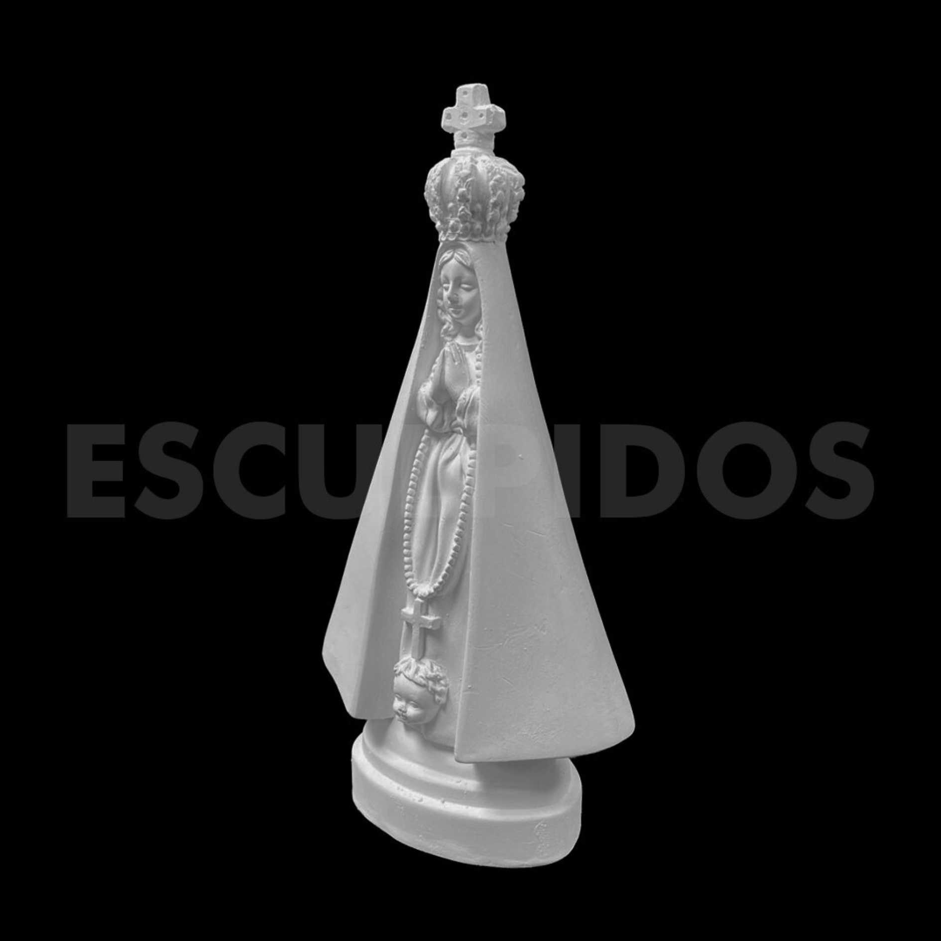 Nossa Senhora Aparecida lisa - 24 Cm - Imagem 3