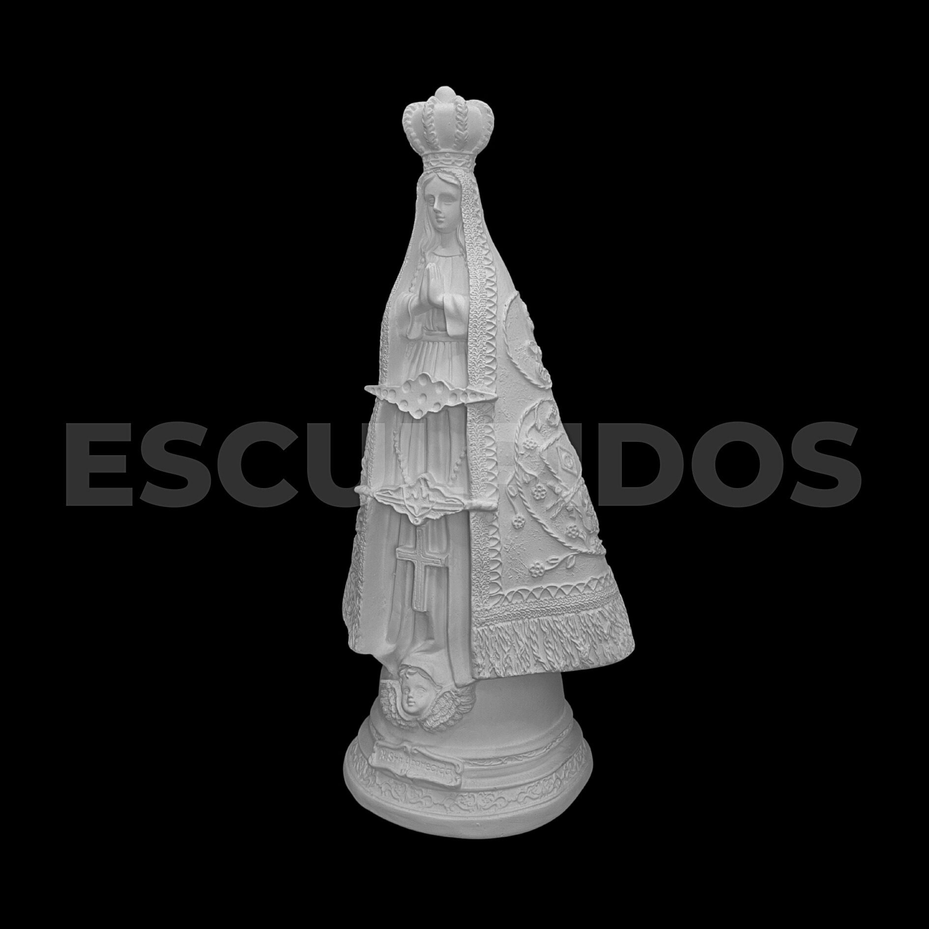 Nossa Senhora Aparecida trabalhada - 38 Cm - Imagem 3