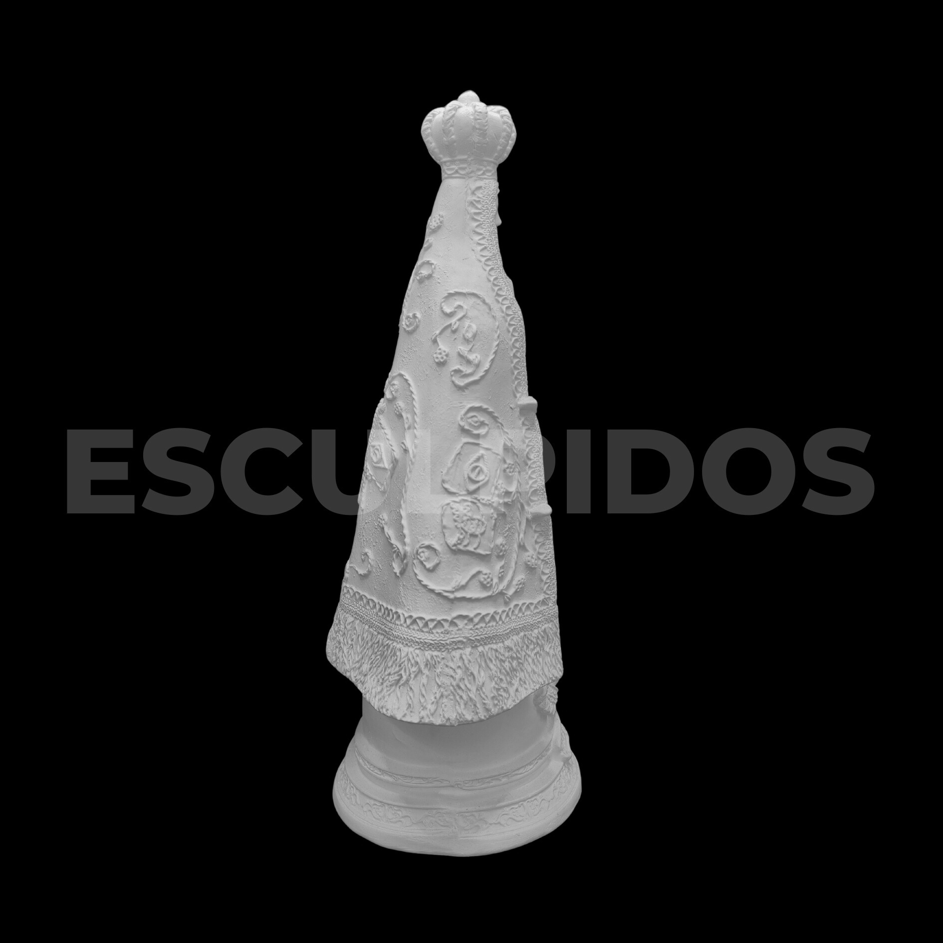 Nossa Senhora Aparecida trabalhada - 38 Cm - Imagem 4