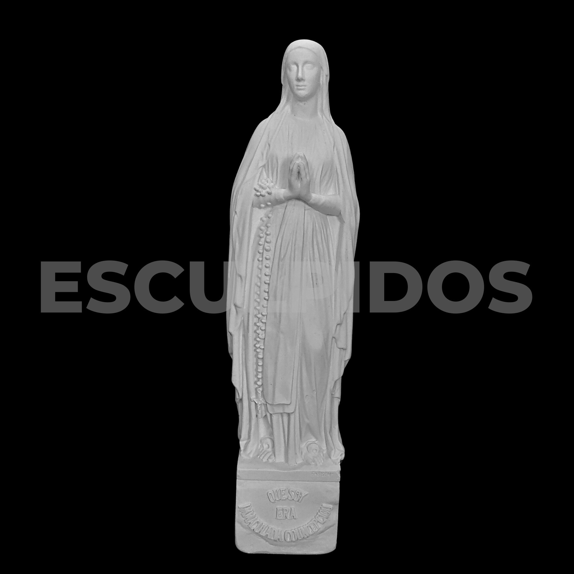 Nossa senhora de Lourdes Base Quadrada - 23 cm