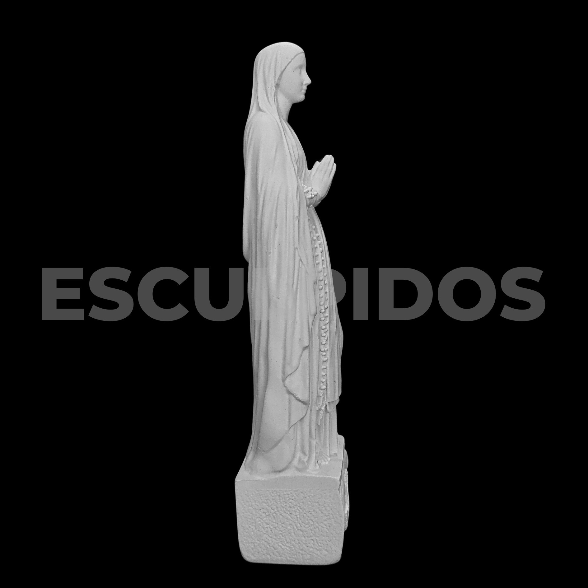 Nossa senhora de Lourdes Base Quadrada - 23 cm - Imagem 4