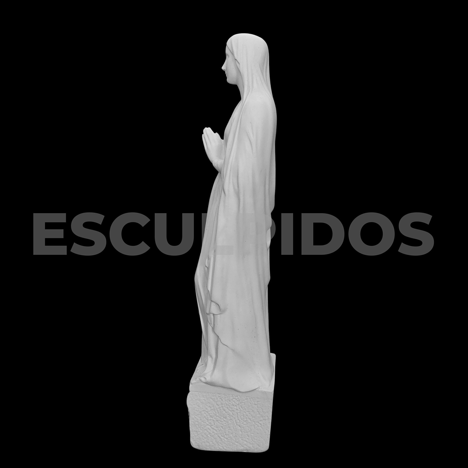 Nossa senhora de Lourdes Base Quadrada - 23 cm - Imagem 5
