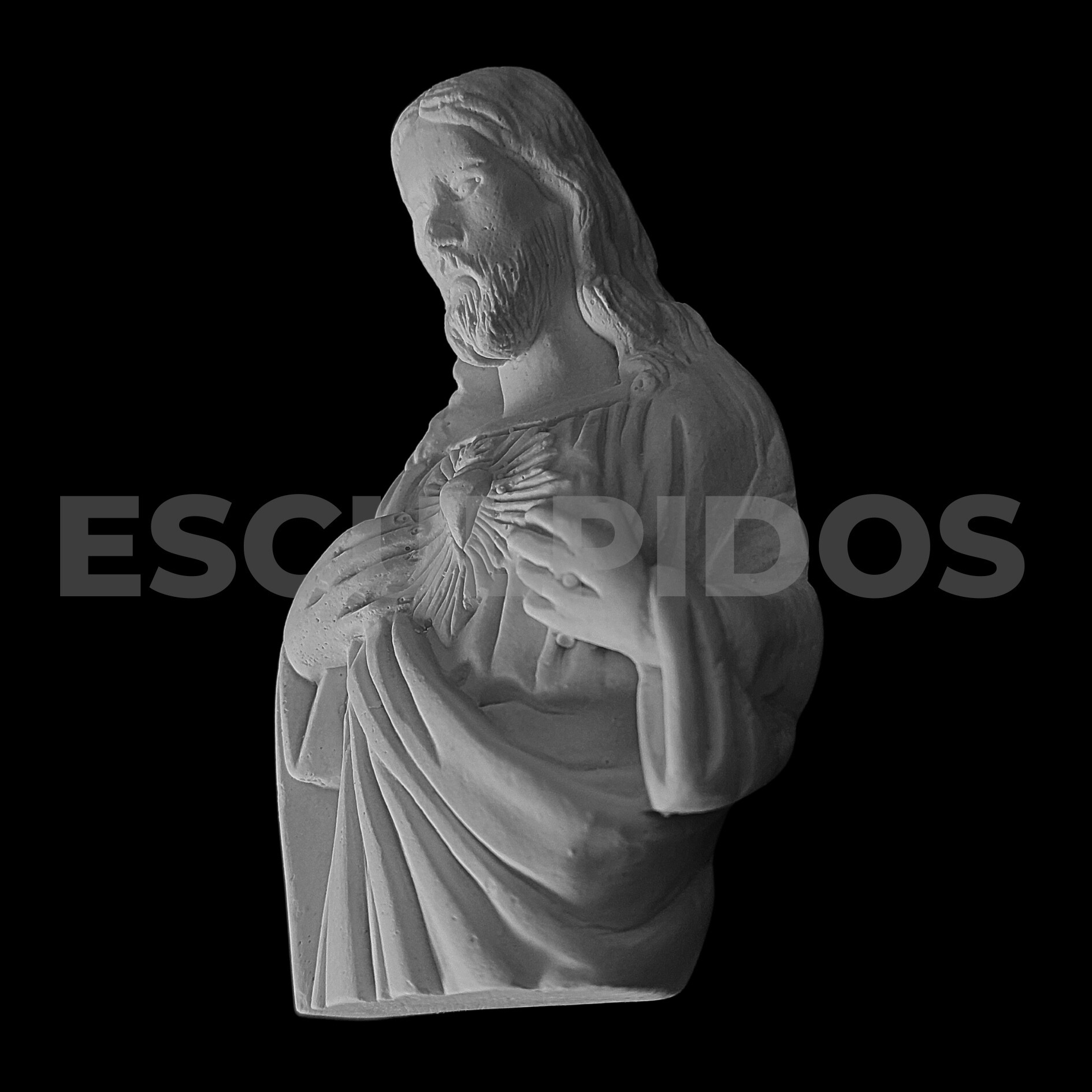 Sagrado Coração de Jesus Aplique - 10 cm - Imagem 3