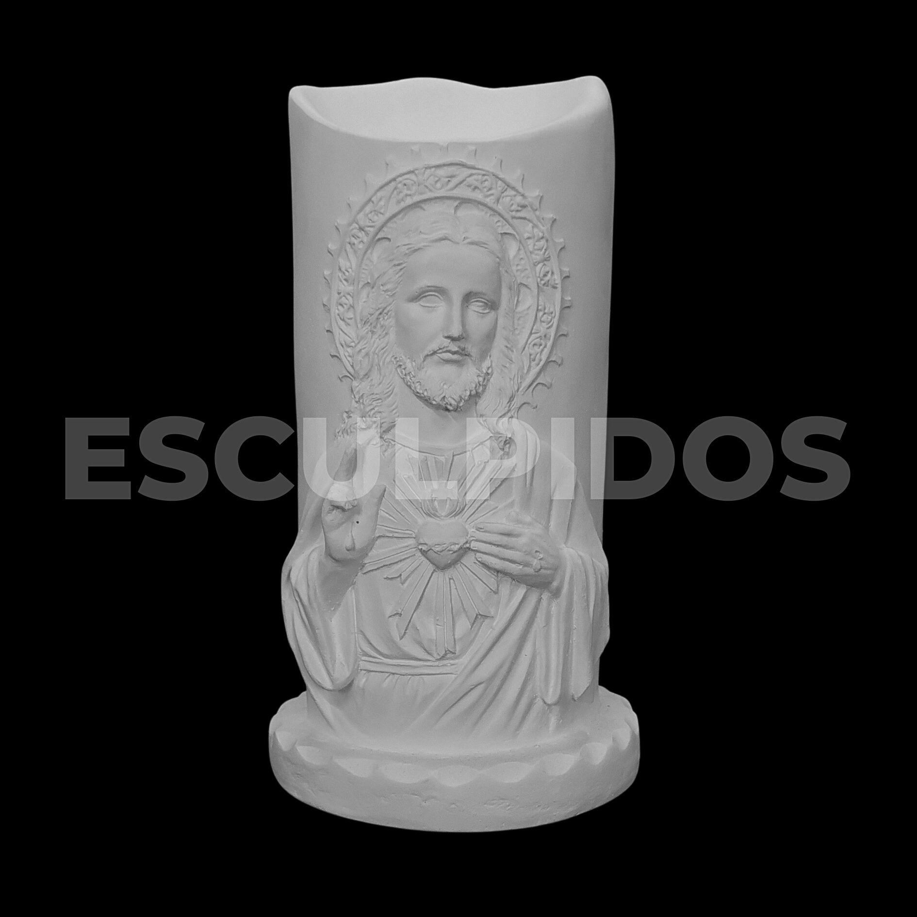 Sagrado Coração De Jesus Vela - 18 Cm