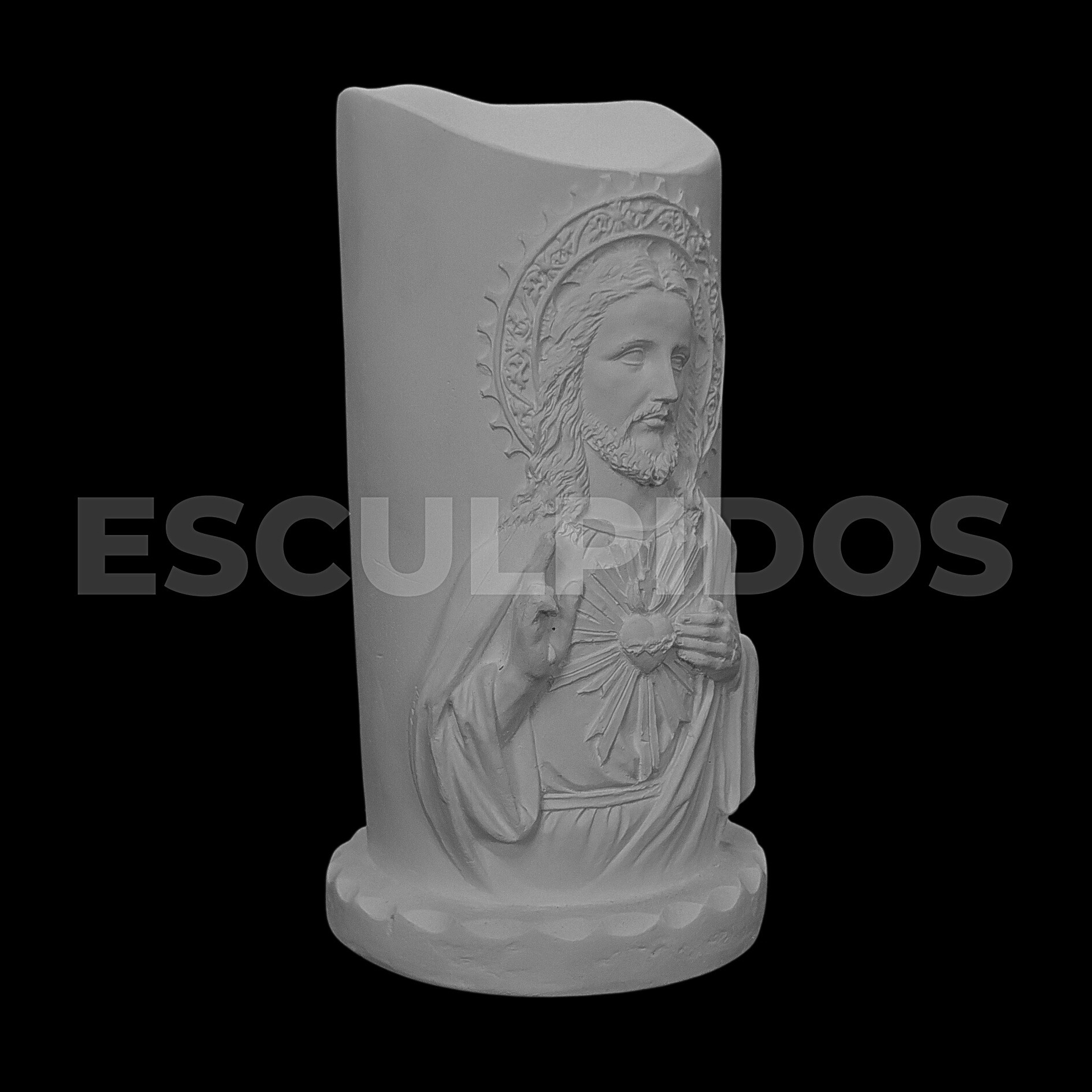 Sagrado Coração De Jesus Vela - 18 Cm - Imagem 2