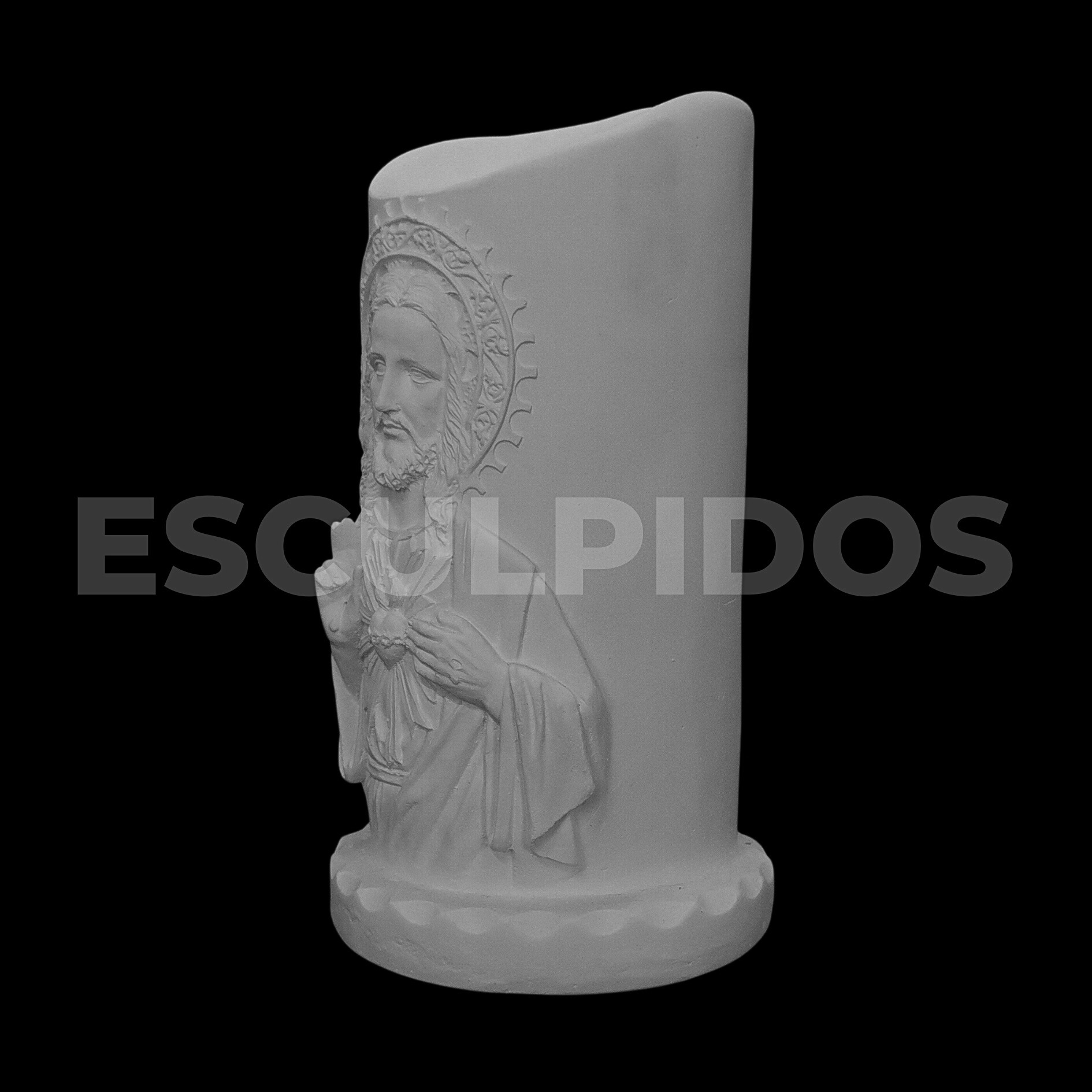 Sagrado Coração De Jesus Vela - 18 Cm - Imagem 3