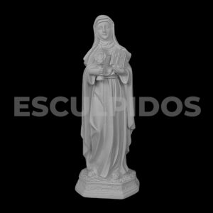 Santa Clara com Bíblia - 23 cm