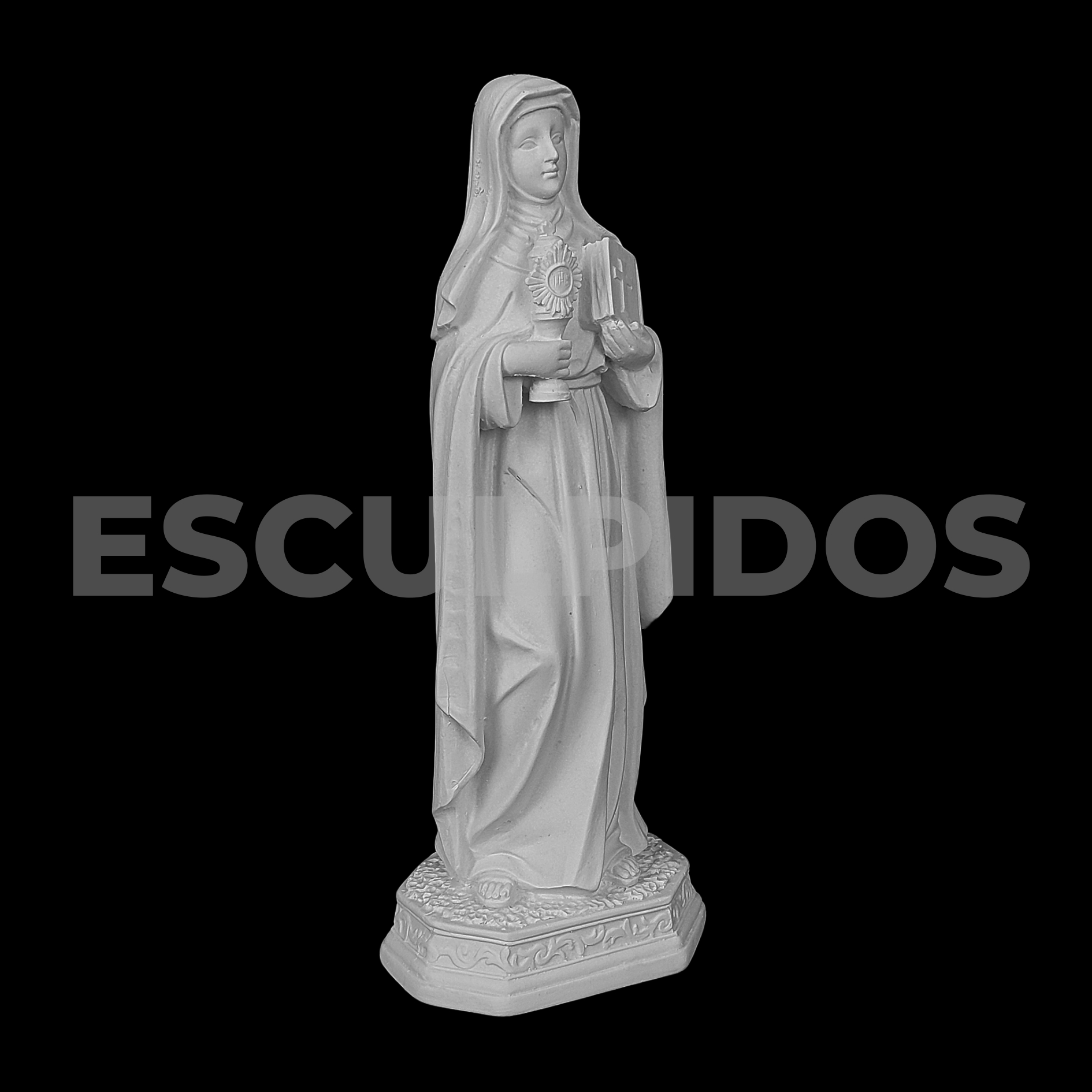 Santa Clara com Bíblia - 23 cm - Imagem 2