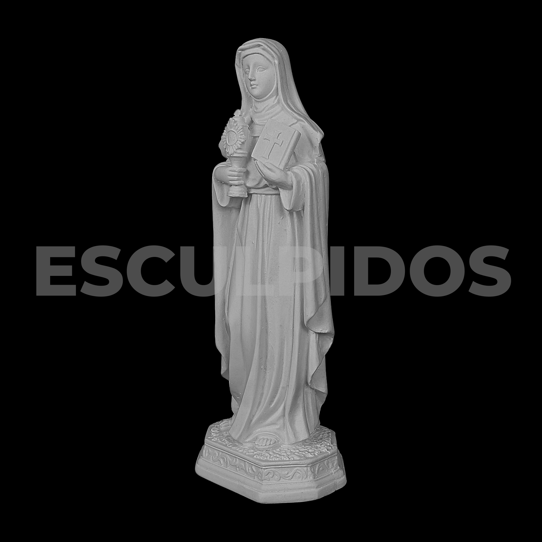 Santa Clara com Bíblia - 23 cm - Imagem 3