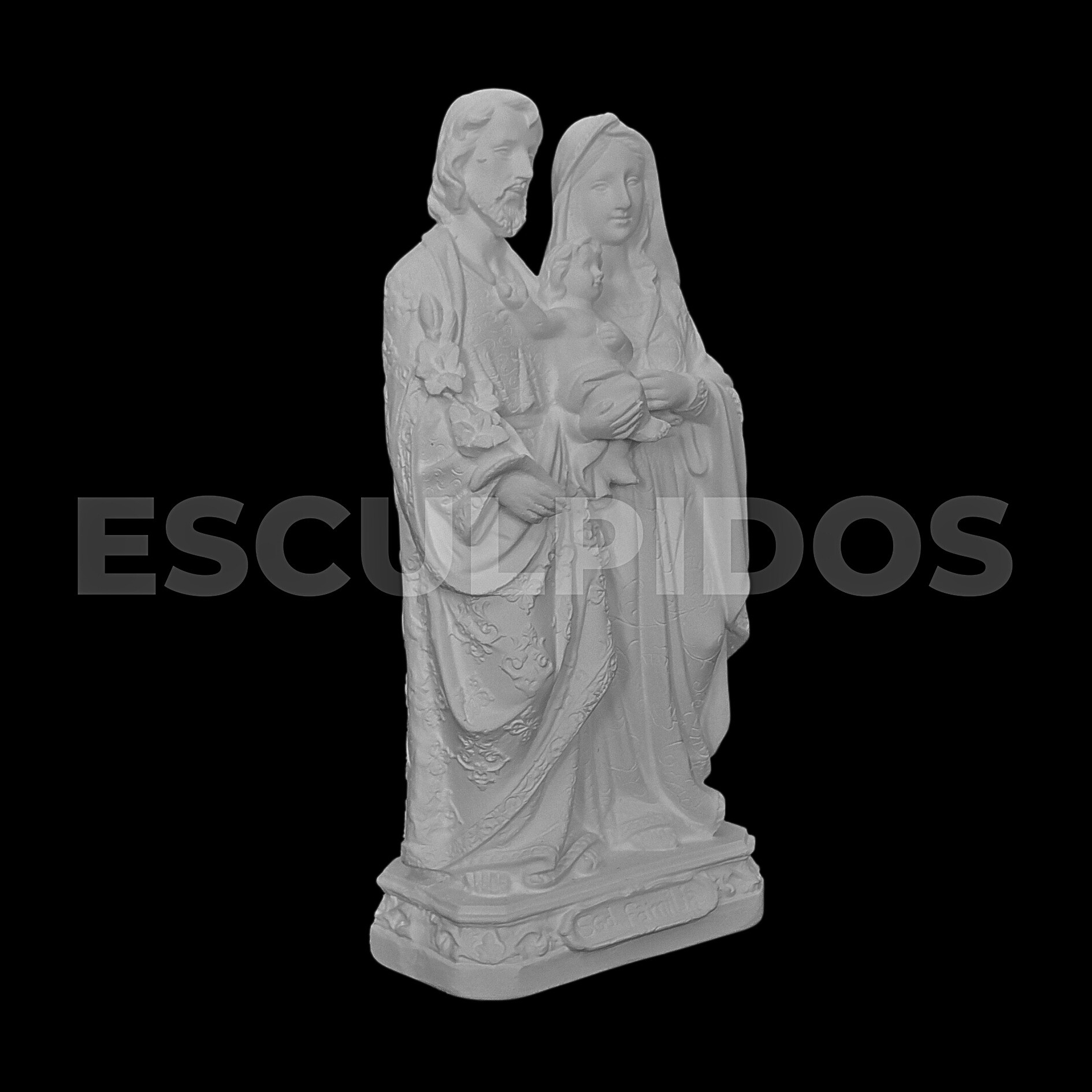 Sagrada Família Bordada - 23 Cm - Imagem 2