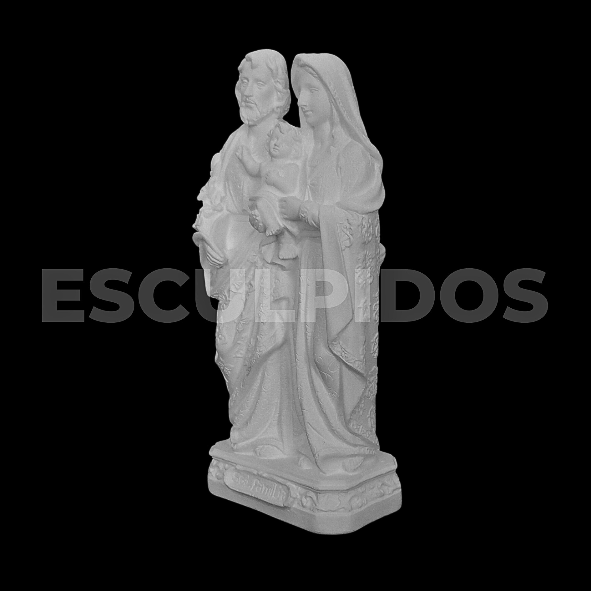 Sagrada Família Bordada - 23 Cm - Imagem 3