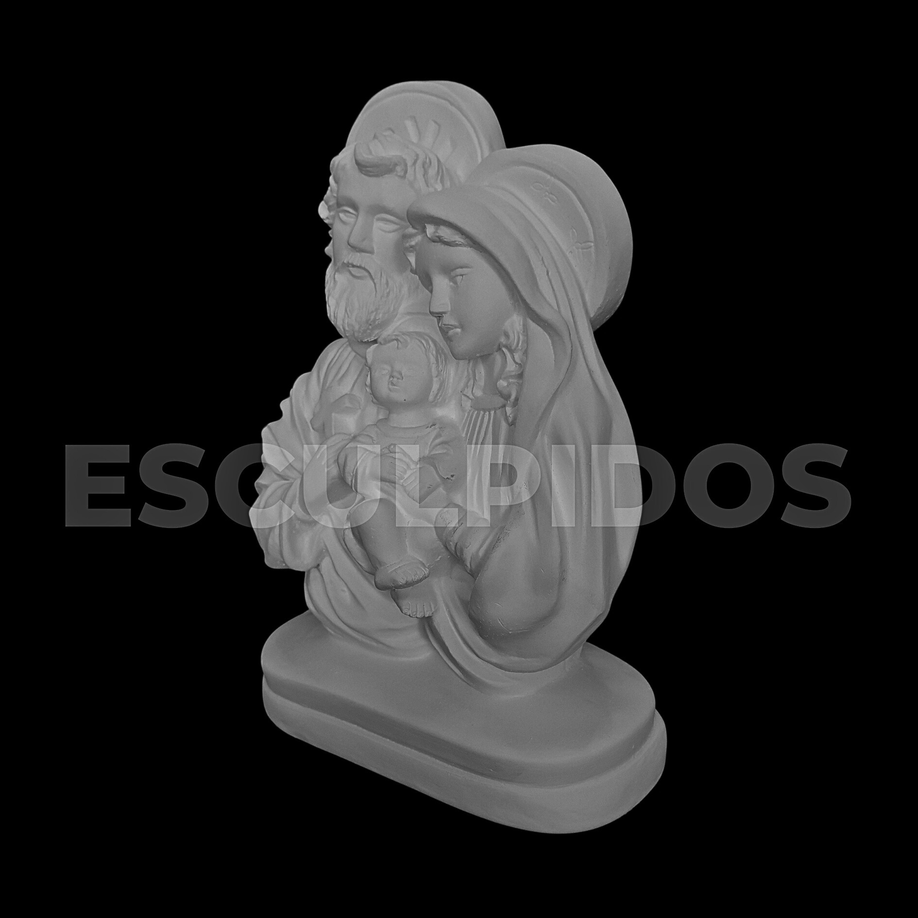 Sagrada Família Busto Base Oval - 20 Cm - Imagem 3