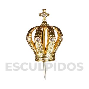 Coroa de Fundição Dourada P - 3 cm