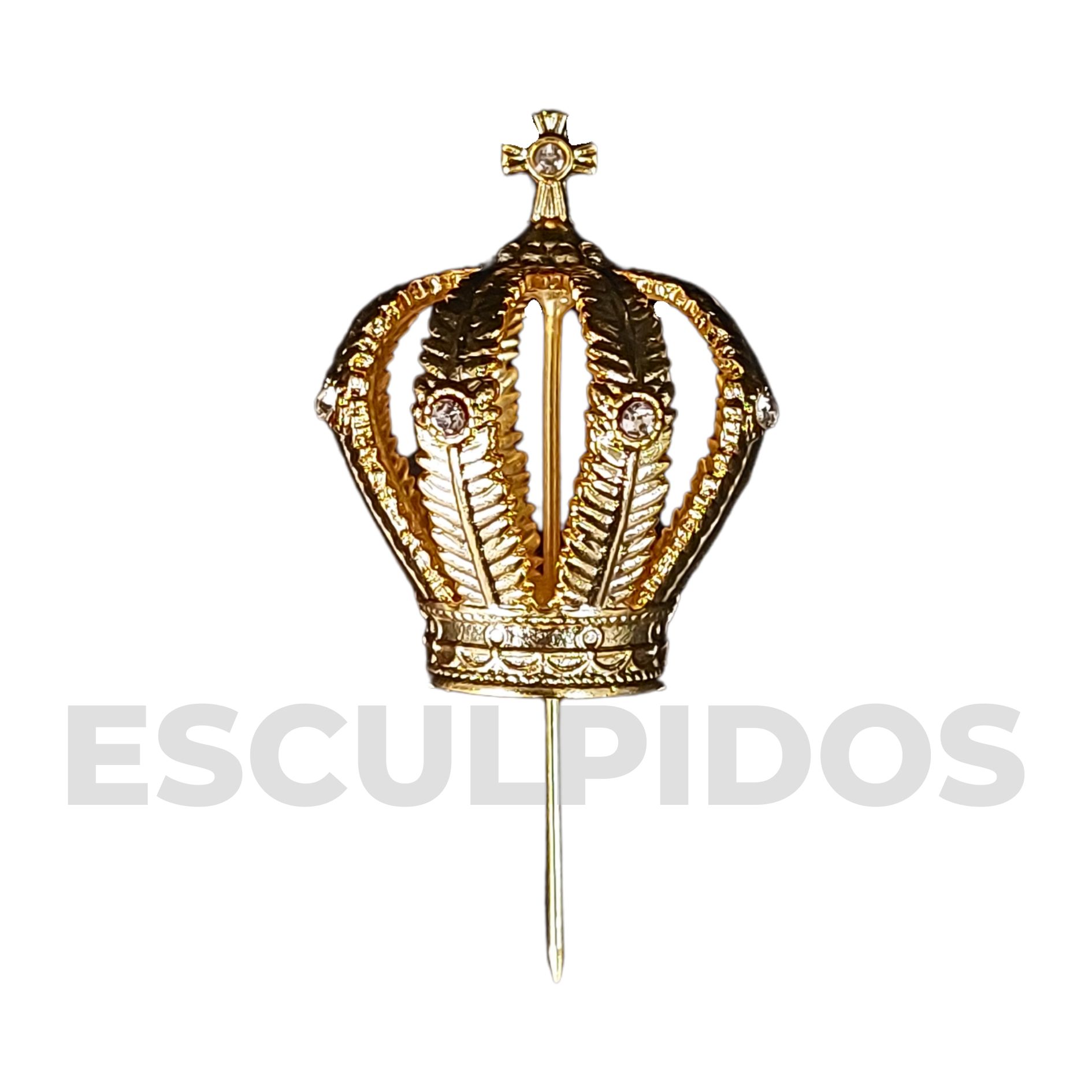 Coroa de Fundição Dourada M - 4 cm