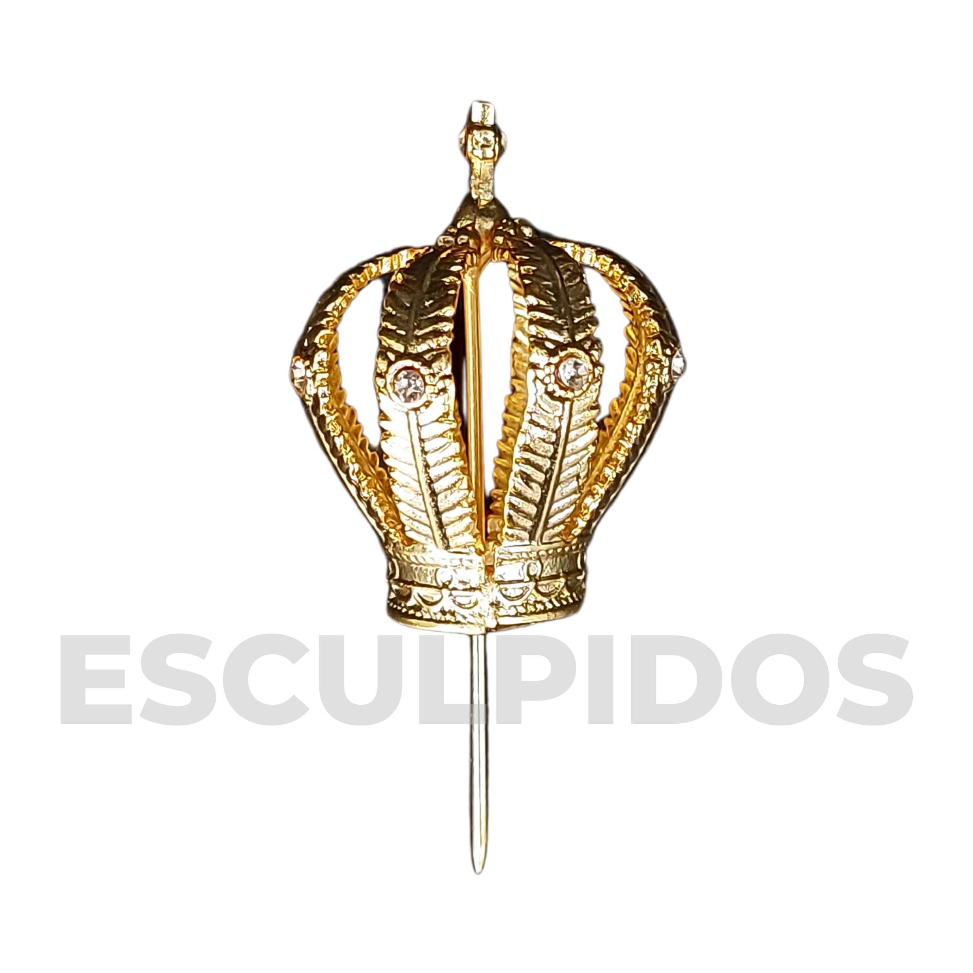 Coroa de Fundição Dourada M - 4 cm - Imagem 2