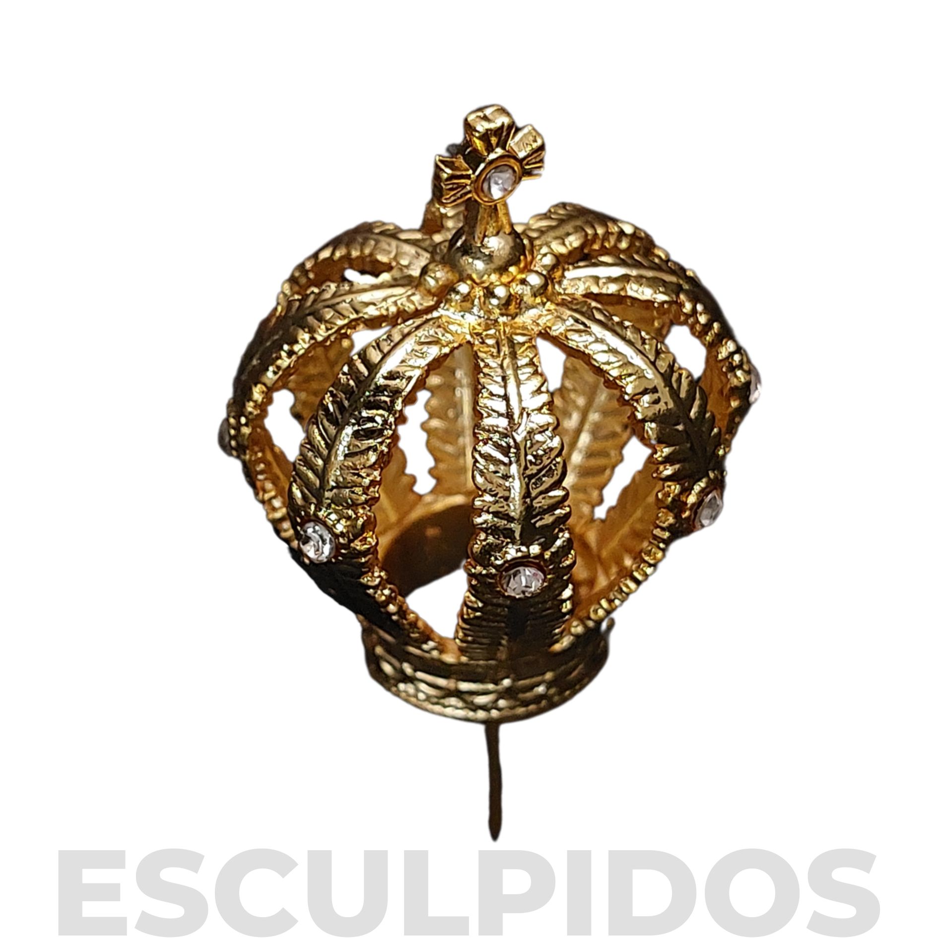 Coroa de Fundição Dourada M - 4 cm - Imagem 4