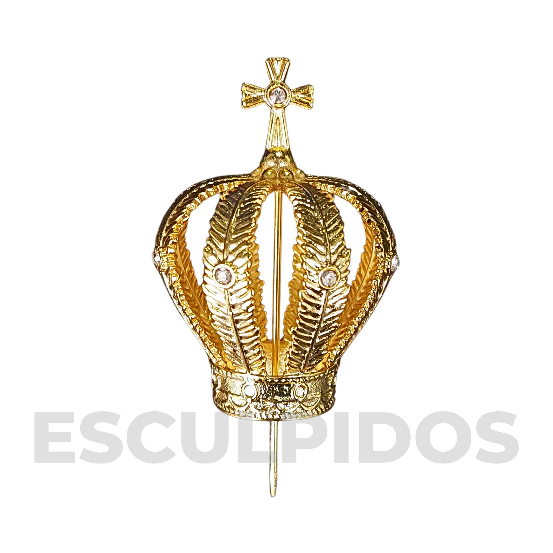 Coroa de Fundição Dourada G - 6 cm