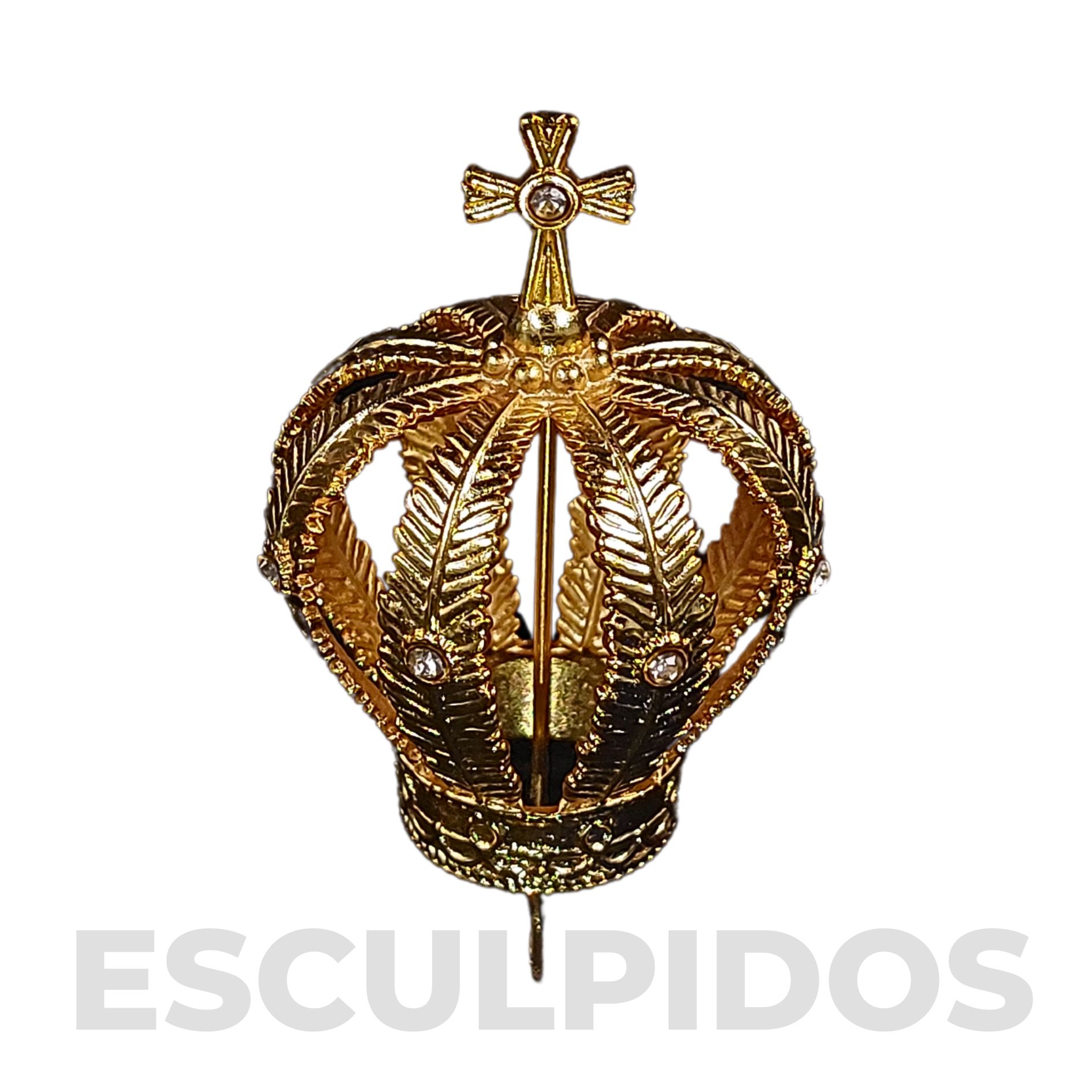 Coroa de Fundição Dourada G - 6 cm - Imagem 3