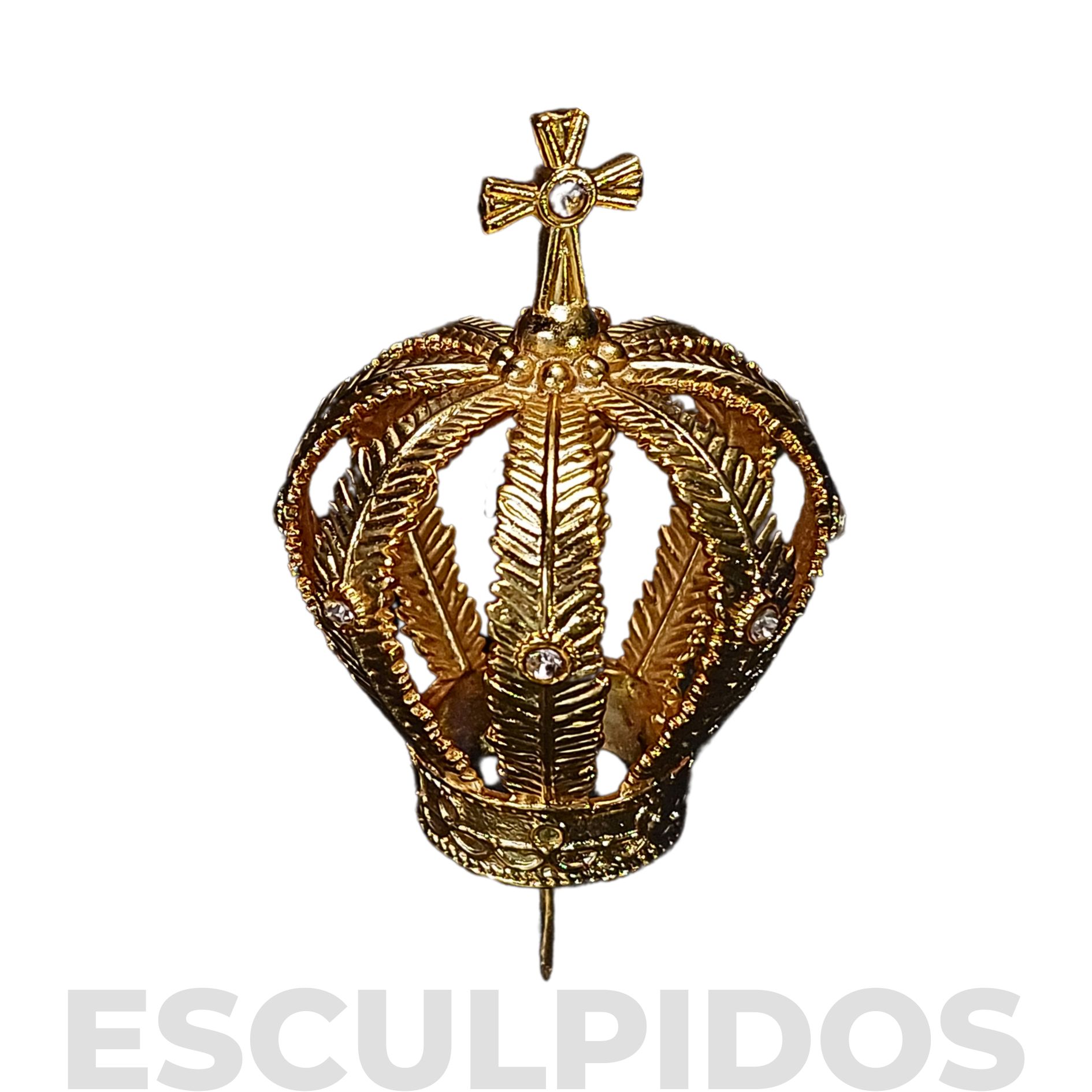 Coroa de Fundição Dourada G - 6 cm - Imagem 4