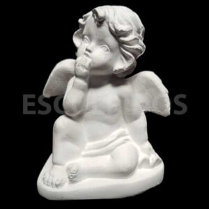 Anjo Sentado com a Mão na Boca - 10 Cm